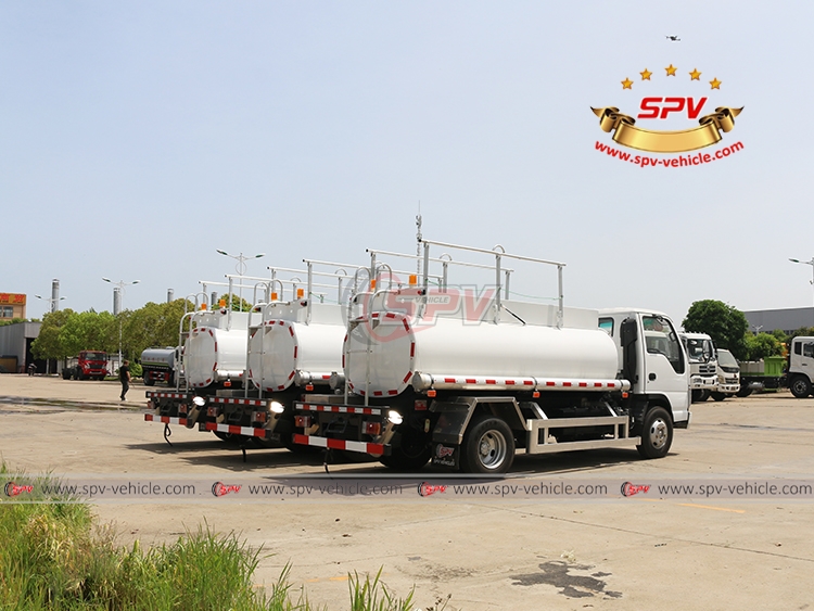 3 Units of  Fuel Bowser ISUZU - Right Back Side View
